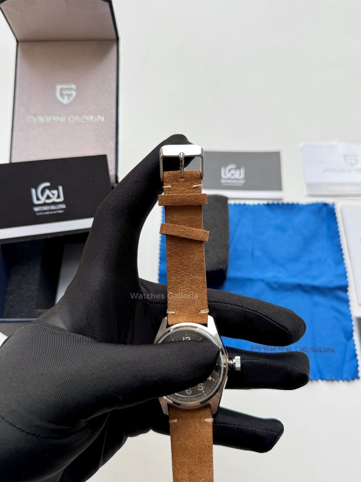 Pagani Design PD1717 Spirit Pilot Automatic (Green Suede Leather Exclusive) Pagani Design in Pakistan