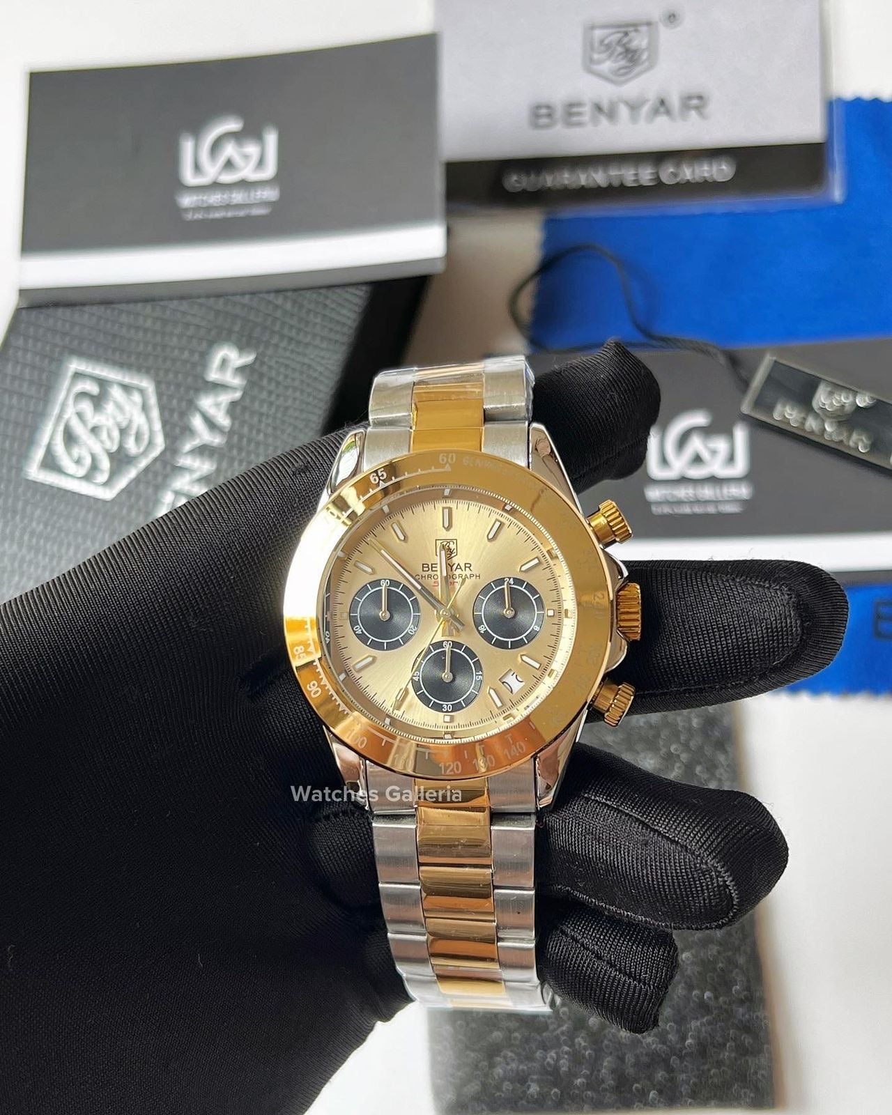 Benyar Daytona Chronograph Quartz (Two Tone) BY5169
