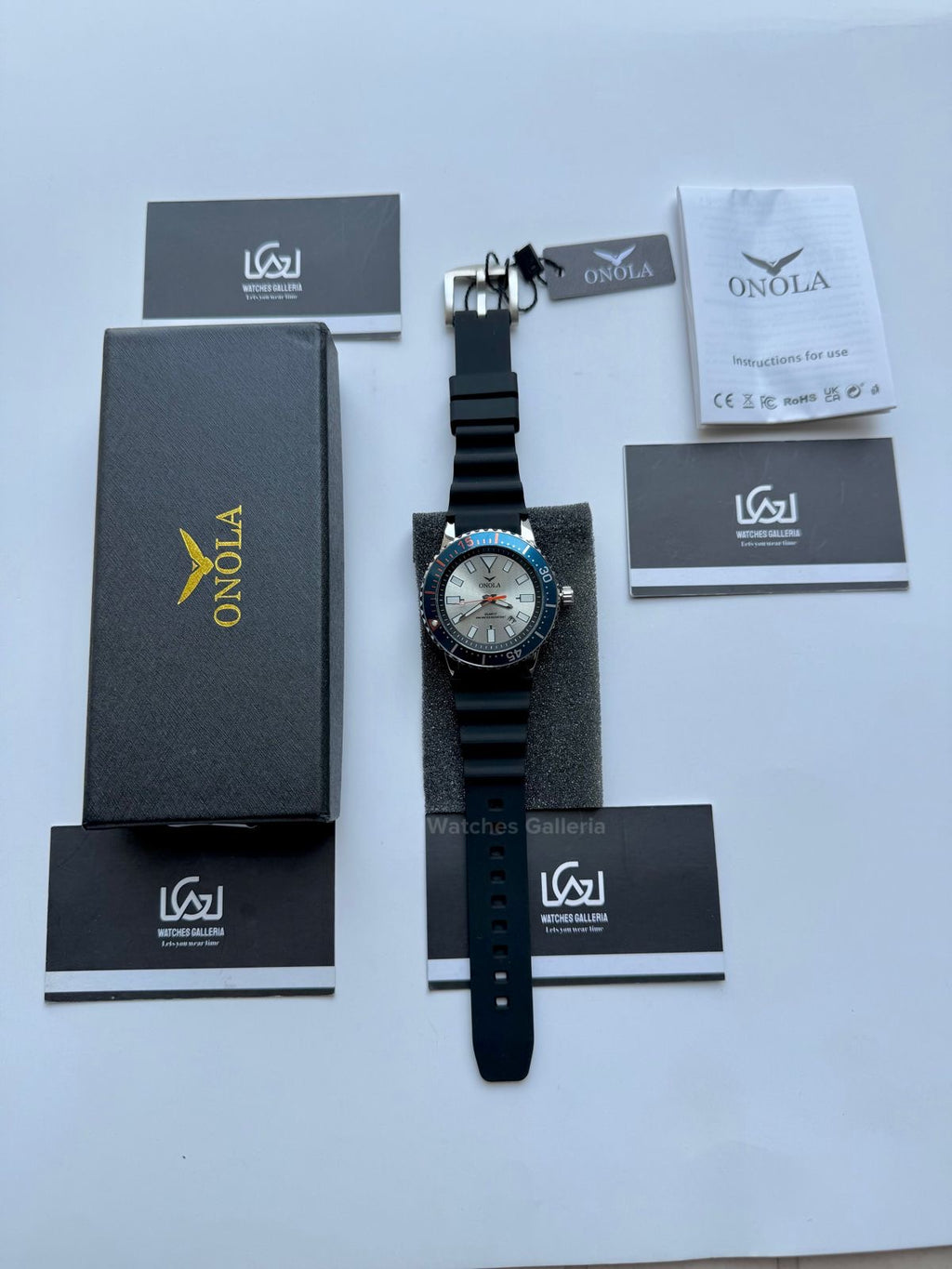 Onola 3850 Sports Diving Style Quartz (Silver) Onola Pakistan