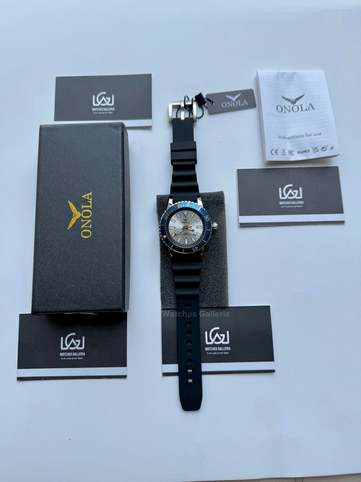 Onola 3850 Sports Diving Style Quartz (Silver) Onola Pakistan