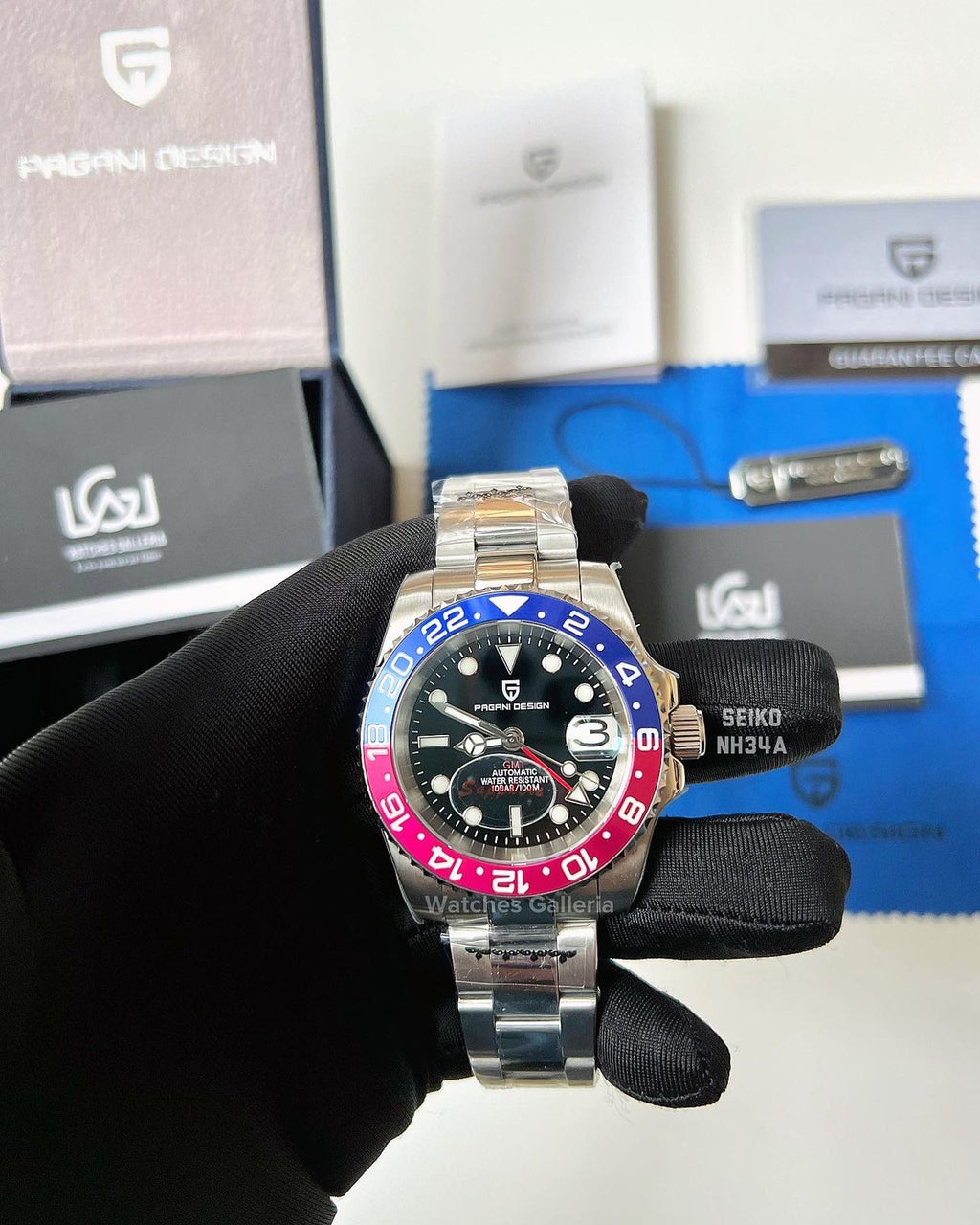 Pagani Design GMT Master V3 Seiko NH34A Automatic (Pepsi) PD1662A