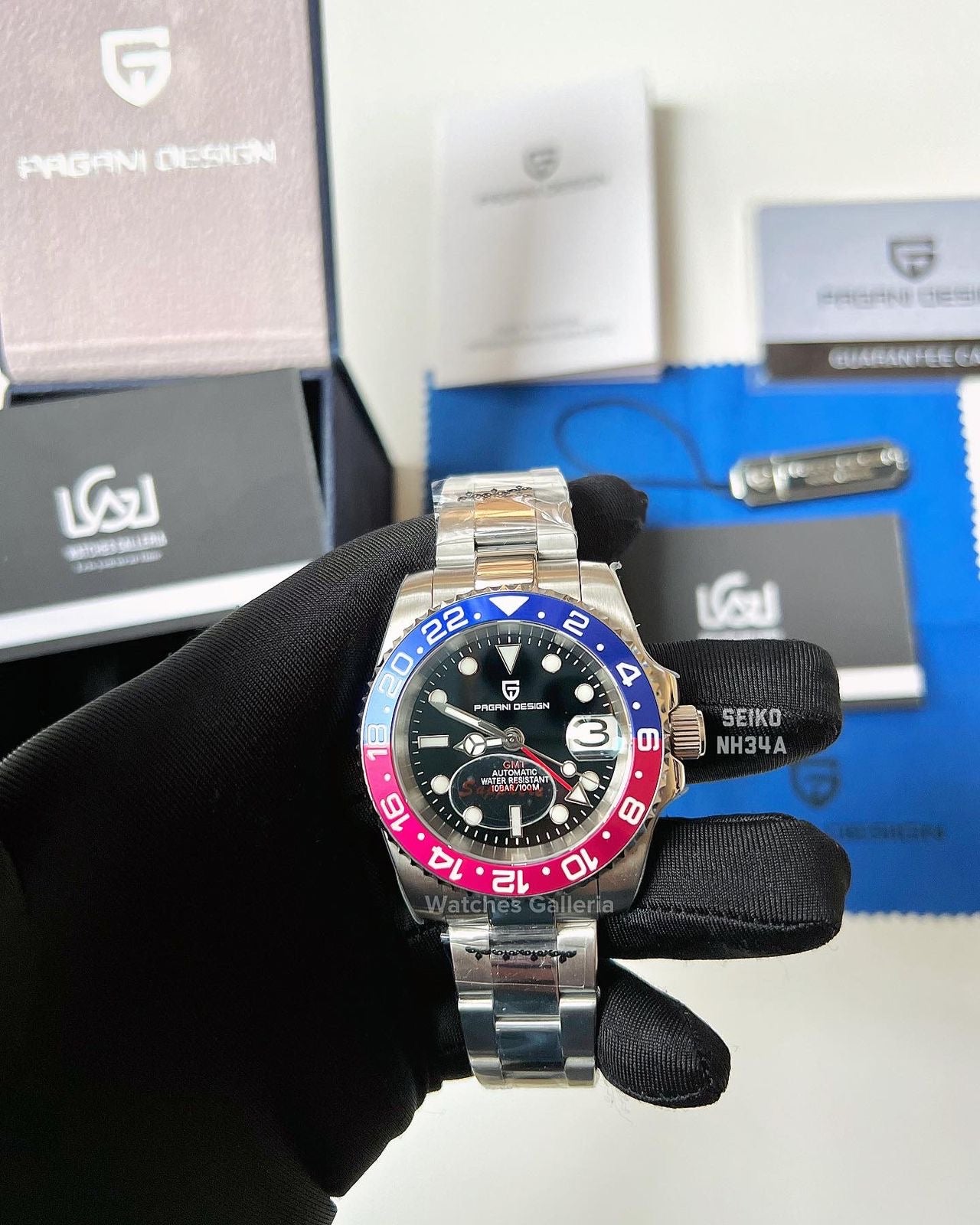 Pagani Design GMT Master V3 Seiko NH34A Automatic (Pepsi) PD1662A