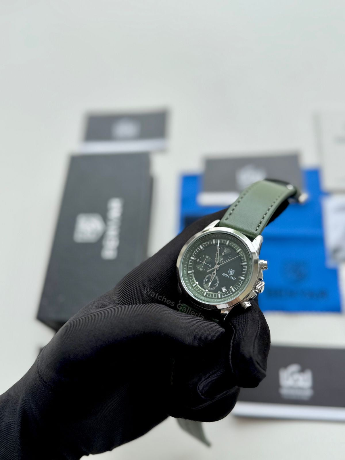 Benyar Pilot Chronograph Quartz (Green) BY5210 Watches Galleria