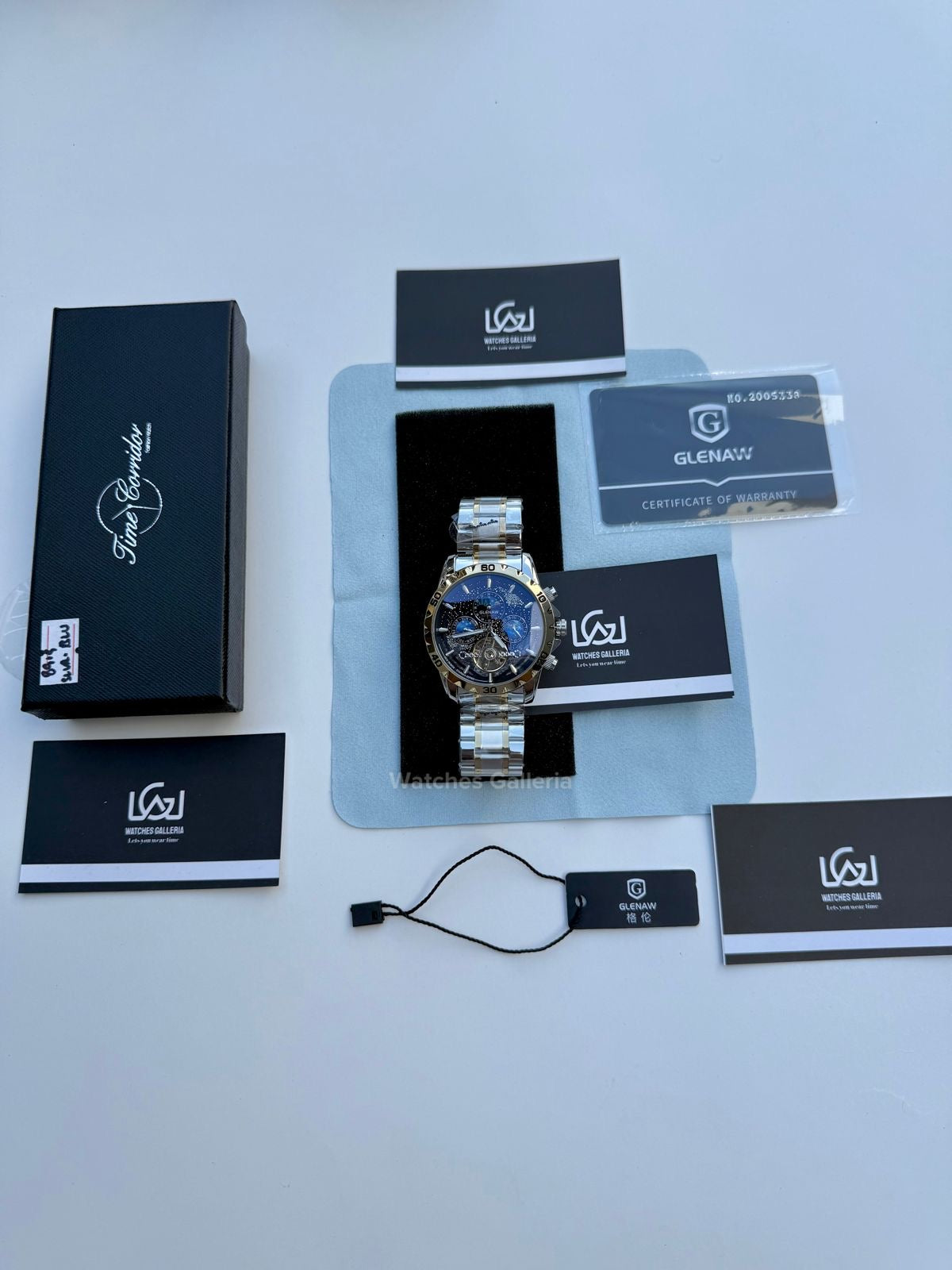 Glenaw Moonphase Automatic (Black/Gold) GL8919 Watches Galleria