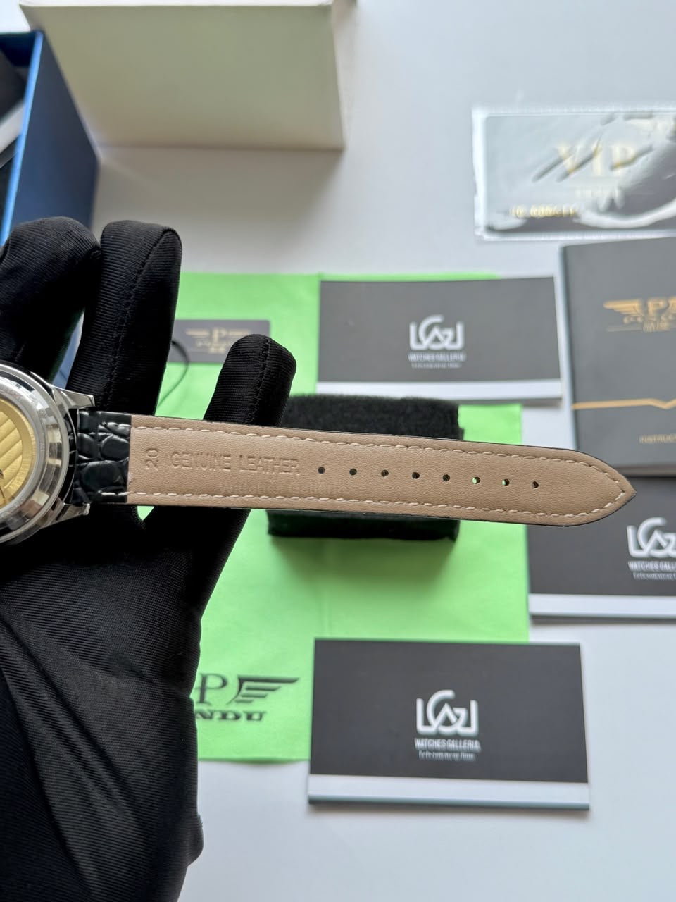 Pindu 5037 Green/Black LeatherDiamonds Hand Encrusted Diamond Automatic Tourbillon Watch for Men | Luxury Mechanical Watch | 43mm Stainless Steel Case