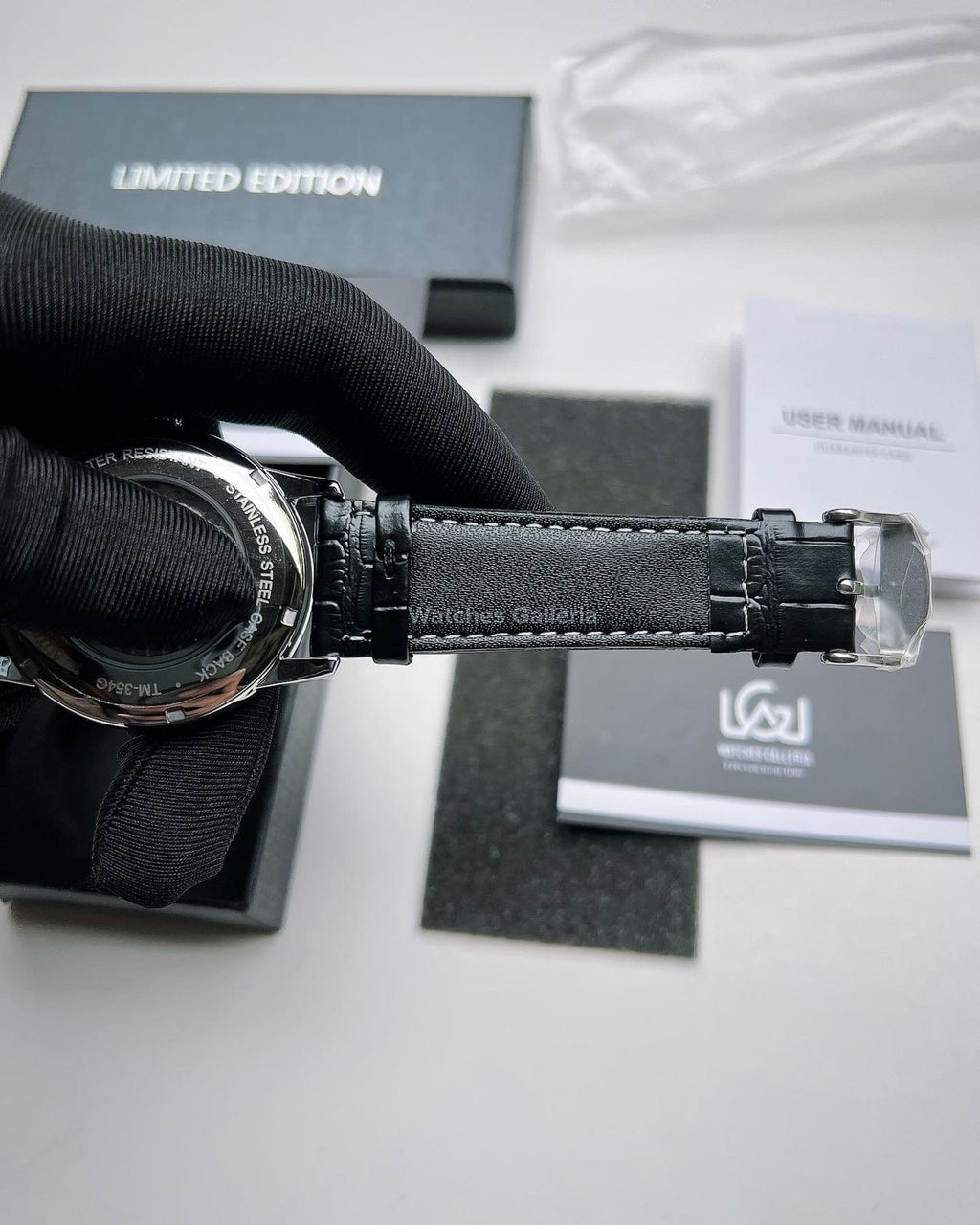 Forsining Moonphase Skeleton Automatic Watch (Silver/Black) FS112