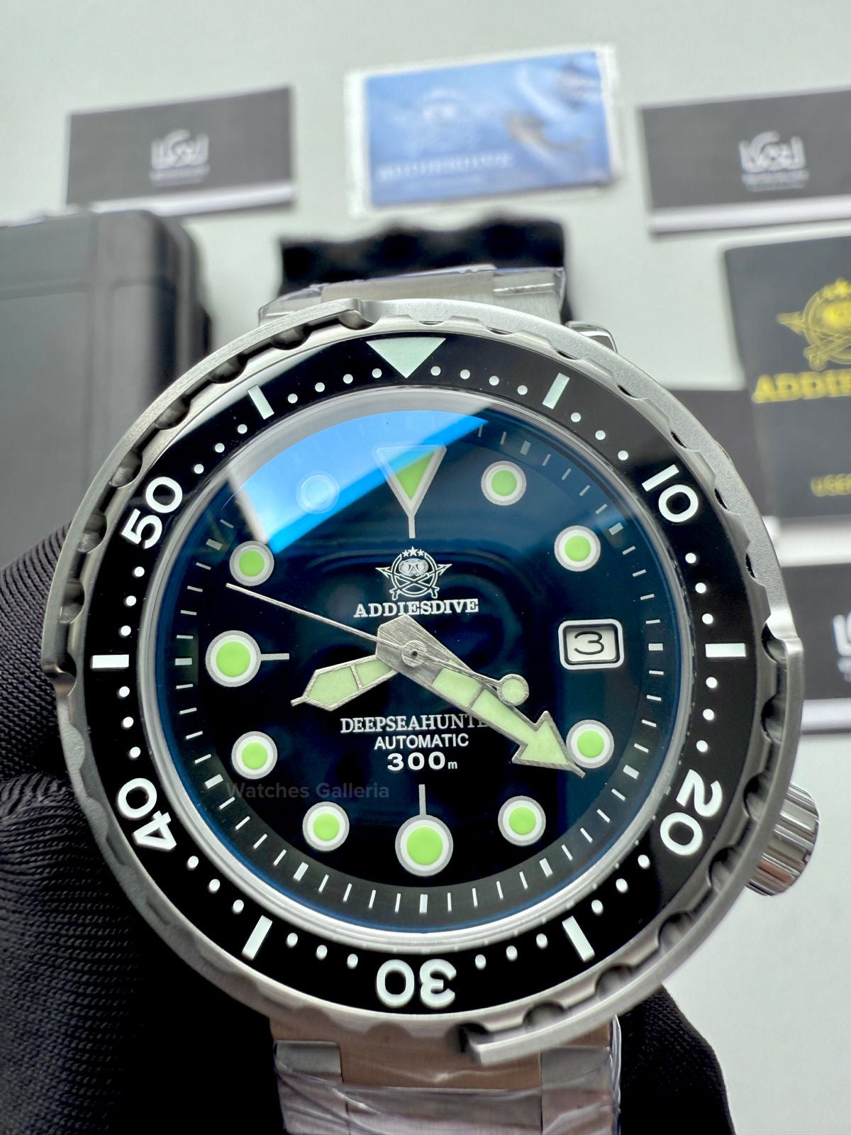 Addiesdive Tuna Deep Sea Hunter Diver Automatic Watch (Black) MY-H5 Watches Galleria © Copyrights All Right Reserved