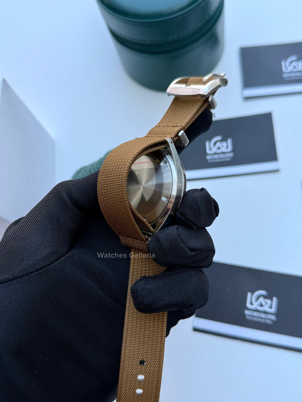 San Martin GMT RootBeer Automatic (Khaki Nato Straps) SN0116 Watches Galleria