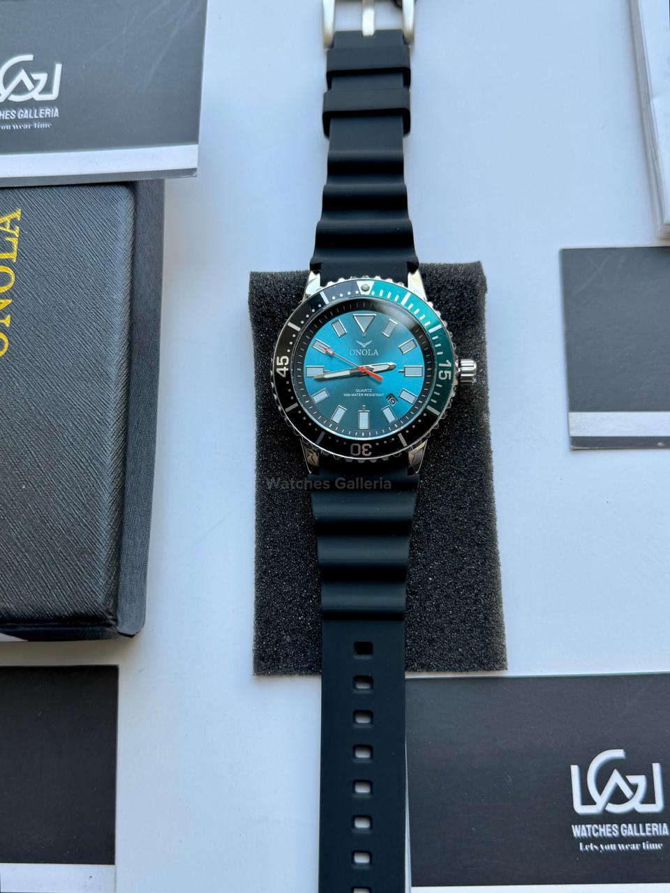 Onola 3850 Sports Diving Style Quartz (Blue/Black) Onola Pakistan