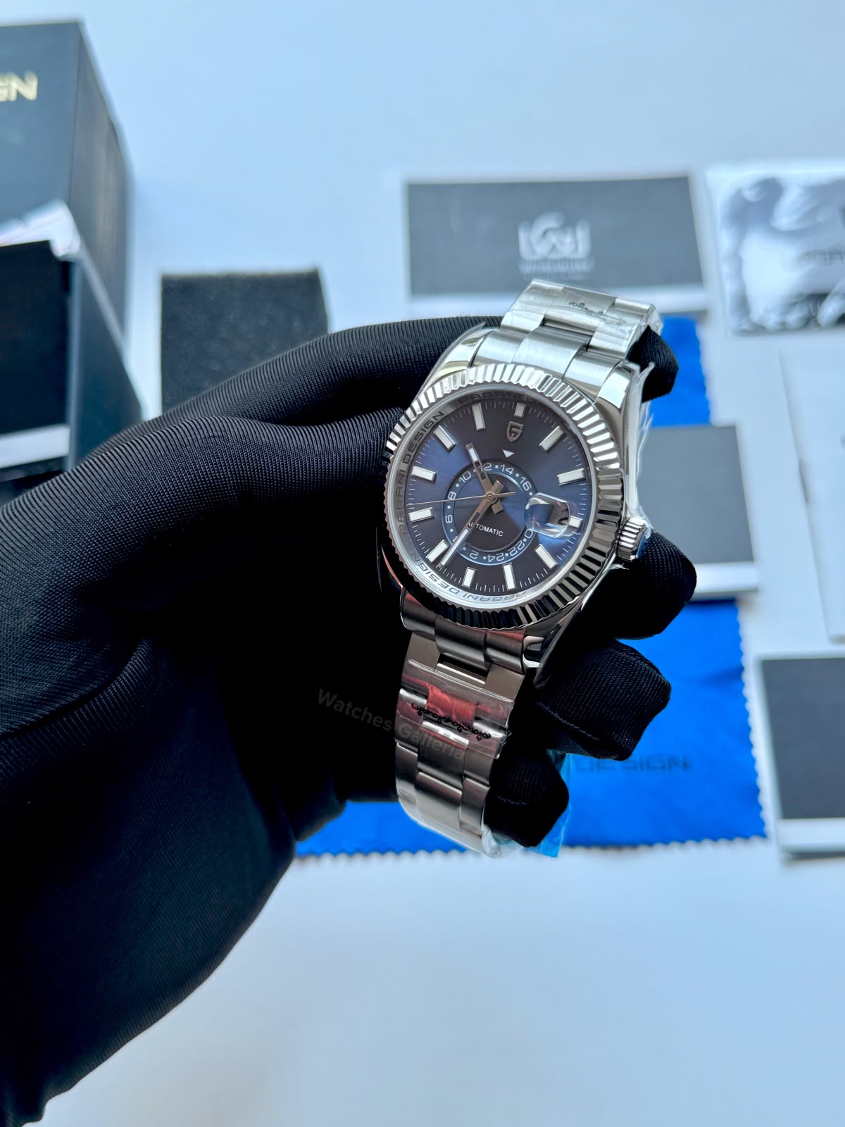 Pagani Design PD1888 Sky Dweller Oyster Blue Automatic GMT Watch for Men Sapphire Crystal Original Pagani Design Watch Pakistan