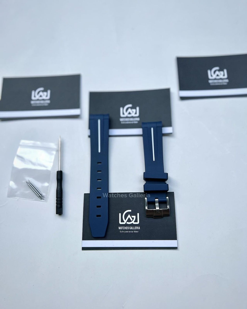 Silicon Straps (Navy Blue w/ Silver Buckle)