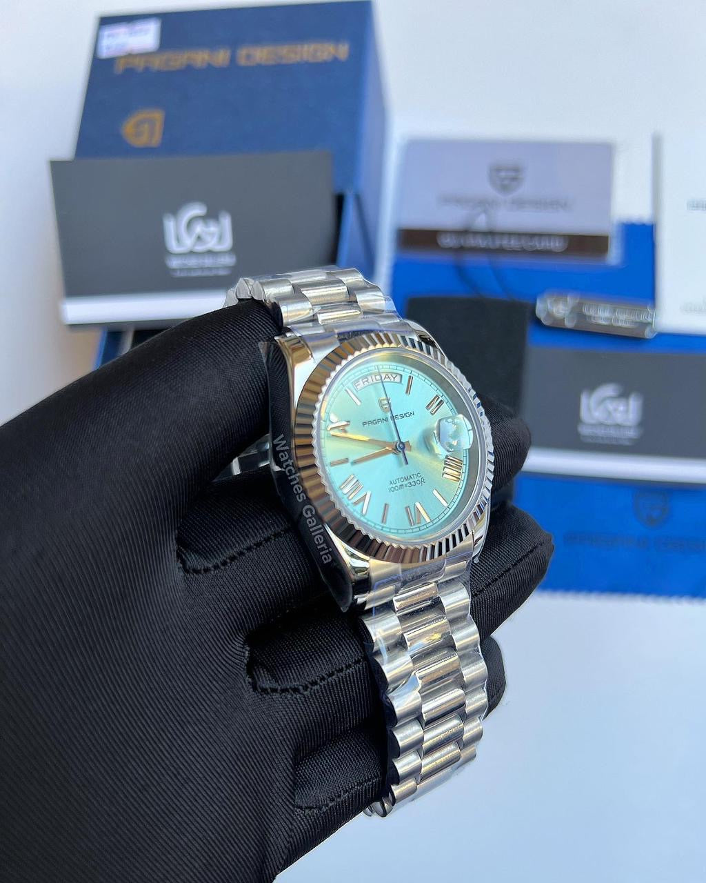 Pagani Design Date Day Automatic 36mm (Ice Blue) PD1752