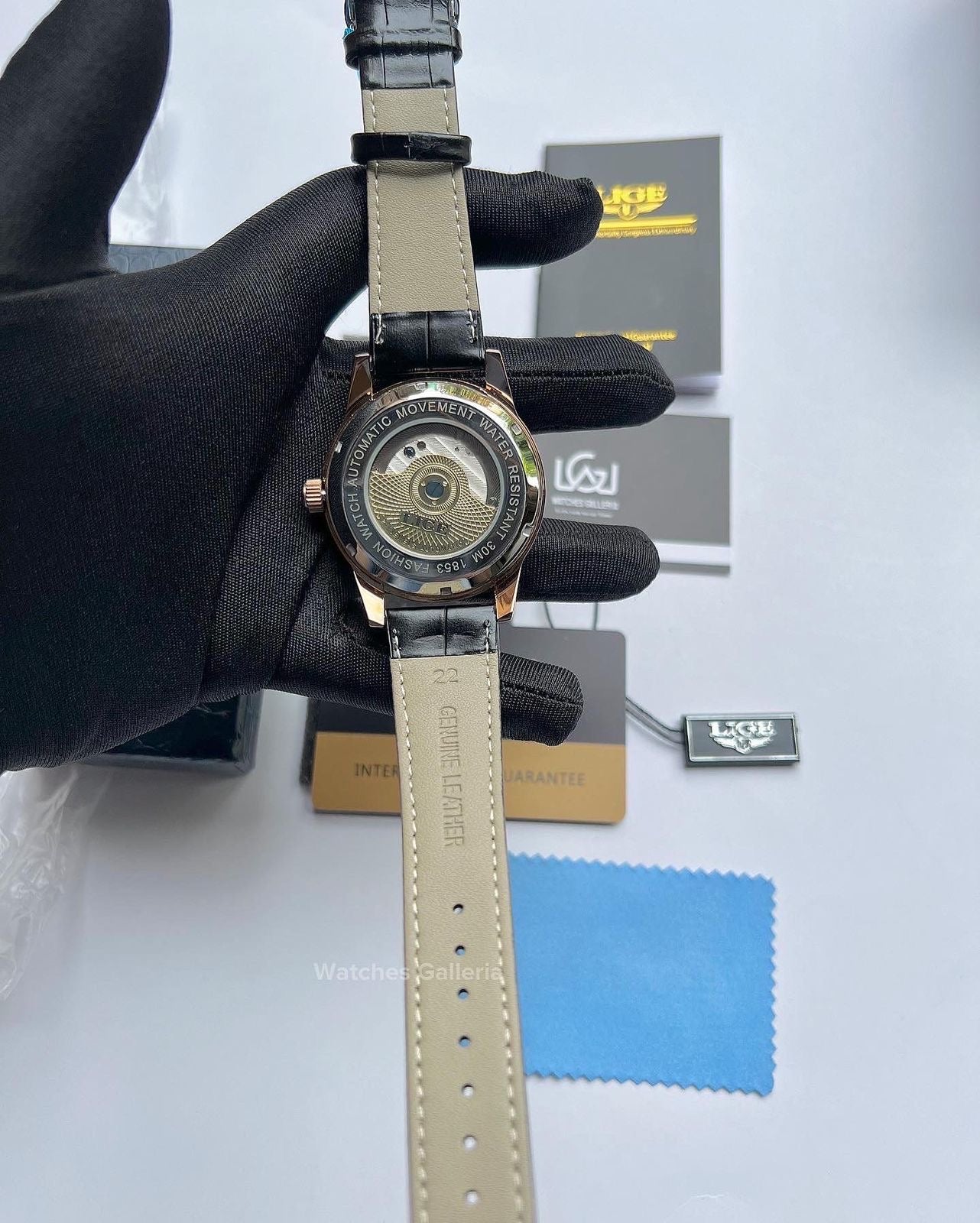 Lige Moonphase Automatic (Black Rose Gold) LIGE6828