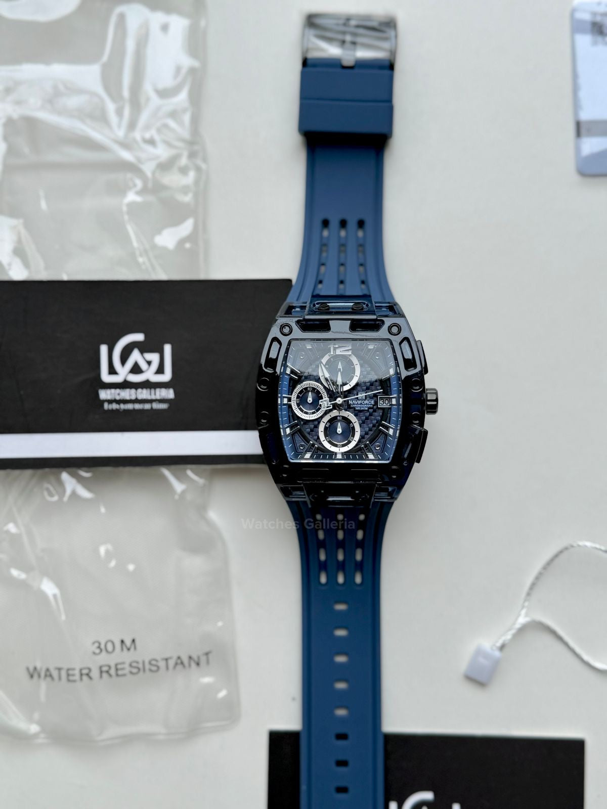 Naviforce NF7105 Tonneau (Blue) Naviforce Watch Pakistan