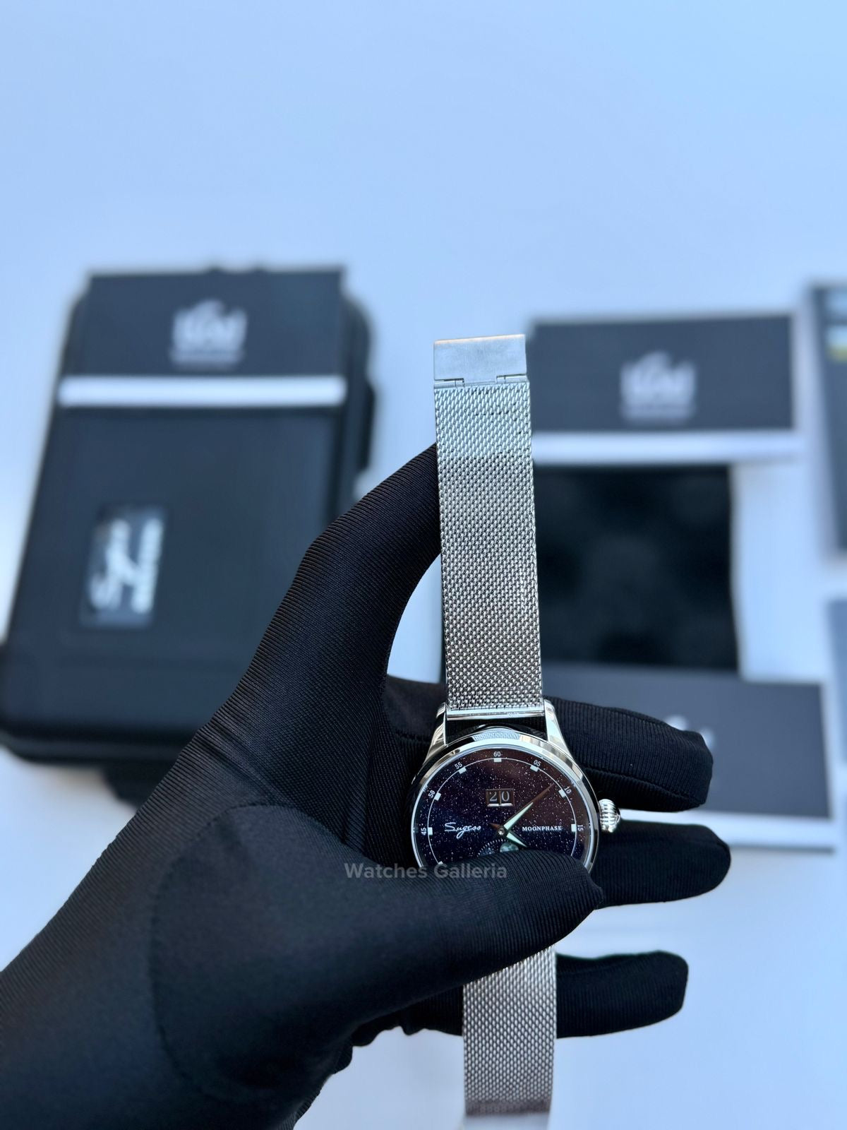 Sugess Moonphase Automatic S401B (Mesh Strap Exclusive) Watches Galleria