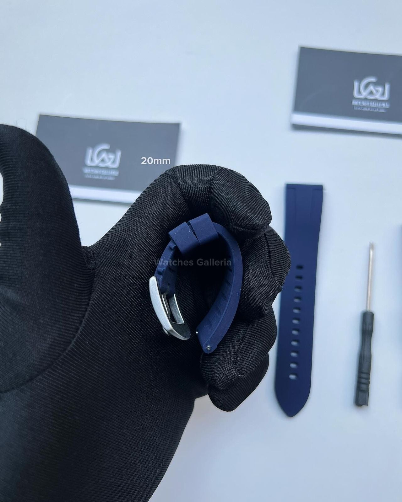 Silicon Straps Quick Release (Blue Silver Buckle) 20mm & 22mm