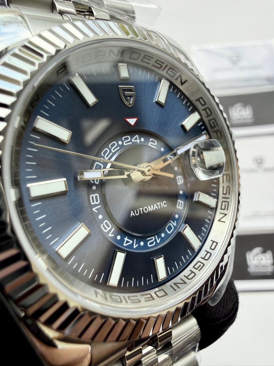 Pagani Design PD1888 Blue Sky Dweller Blue Dial Automatic GMT Watch – Limited Edition of 1000, Exclusive to Watches Galleria Pakistan