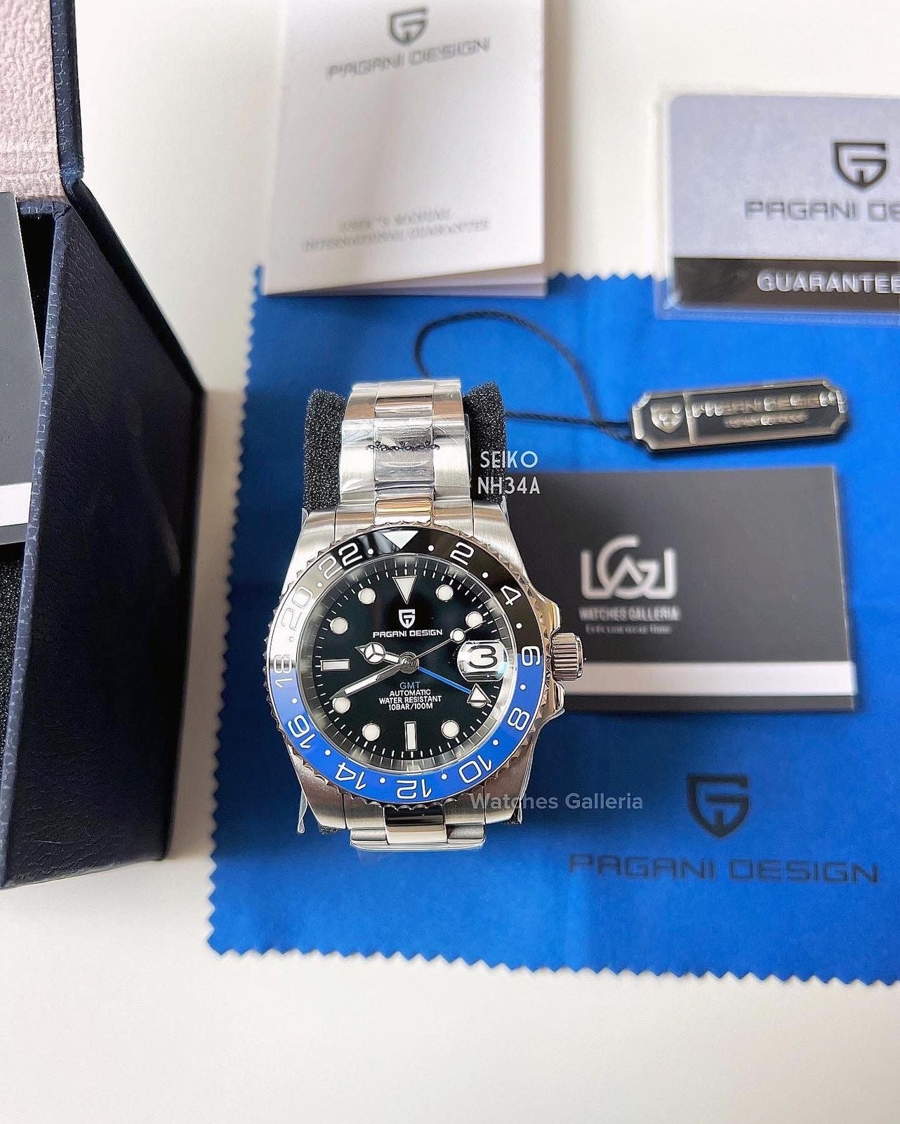 Pagani Design GMT Master V3 Seiko NH34A Automatic (Batman) PD1662A