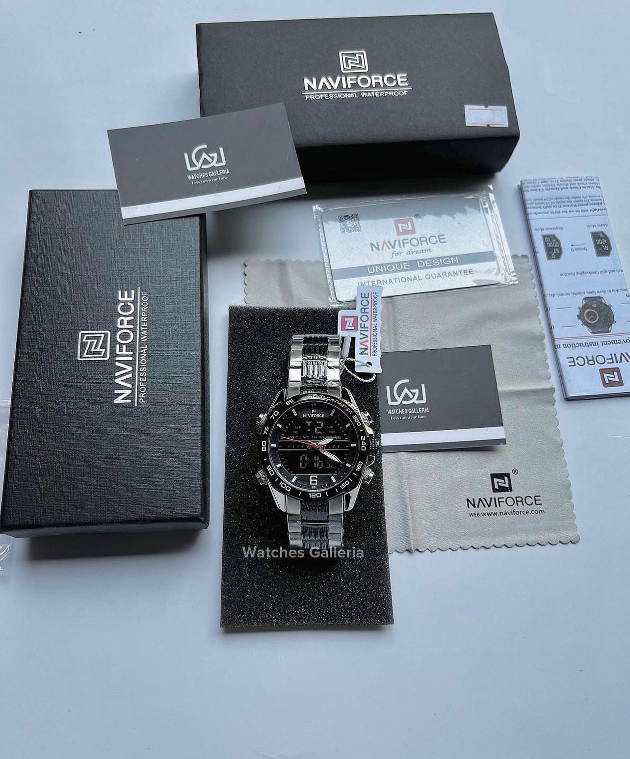 Naviforce Dual Display (Silver/Black) NF9195
