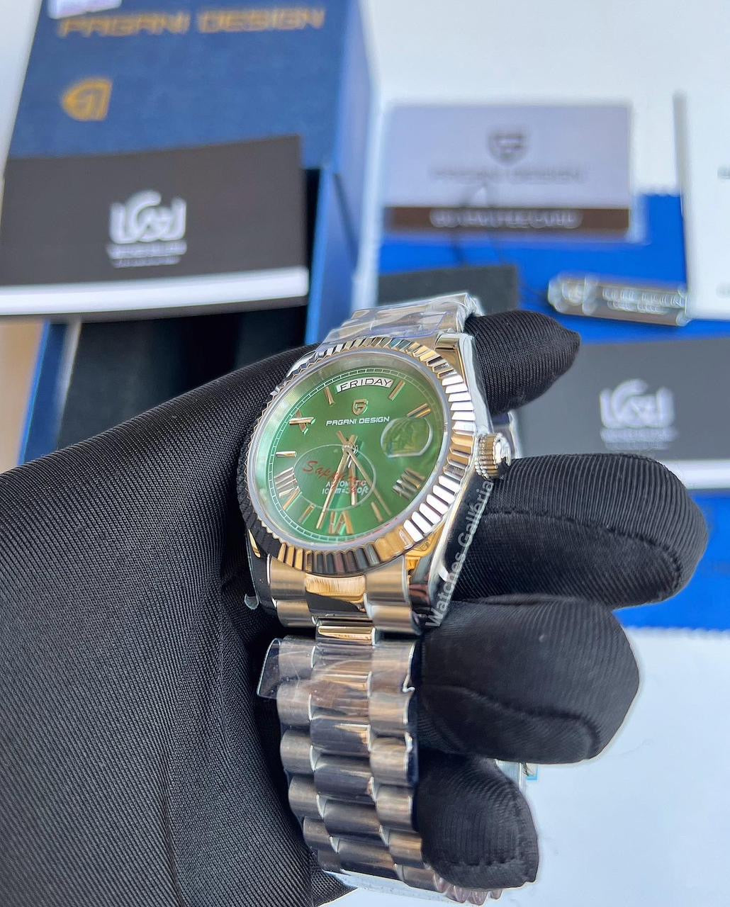 Pagani Design Date Day Automatic 36mm (Green) PD1752