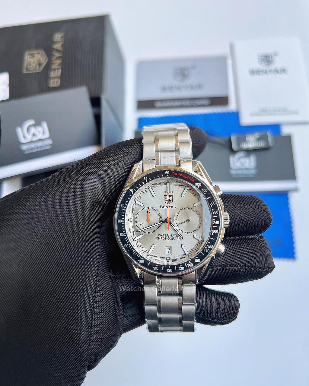 Benyar Black Bay Chronograph Quartz (Silver) BY5194