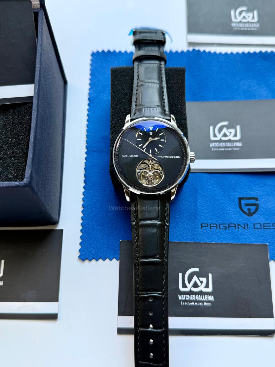 Pagani Design PD1796 Tourbillon Black in Pakistan – Luxury Automatic Mechanical Men’s Watch with Sapphire Crystal & Exhibition Back
