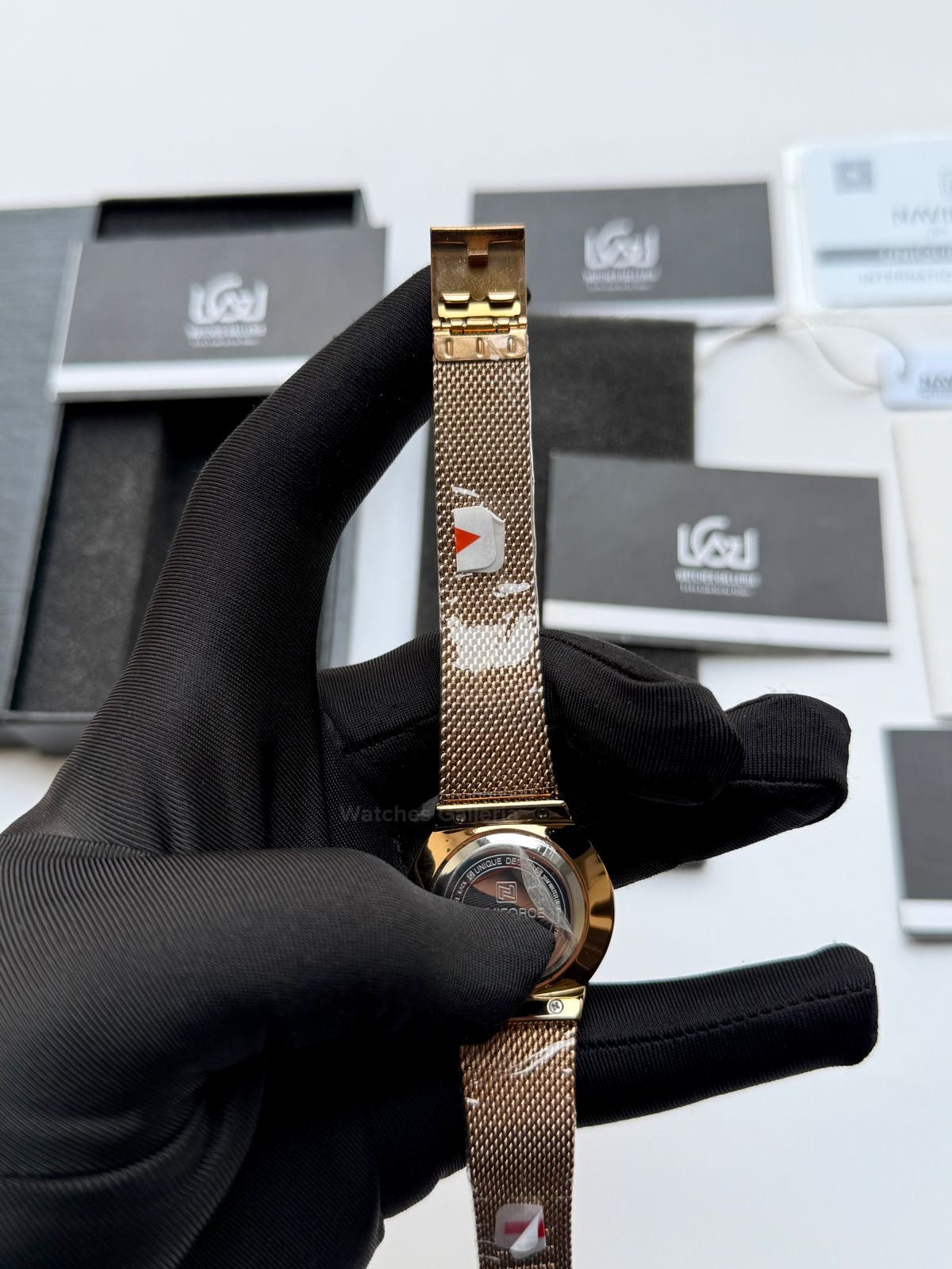 Naviforce NF5005 Women Watch Quartz (Rose Gold/White) Naviforce Watch in Pakistan