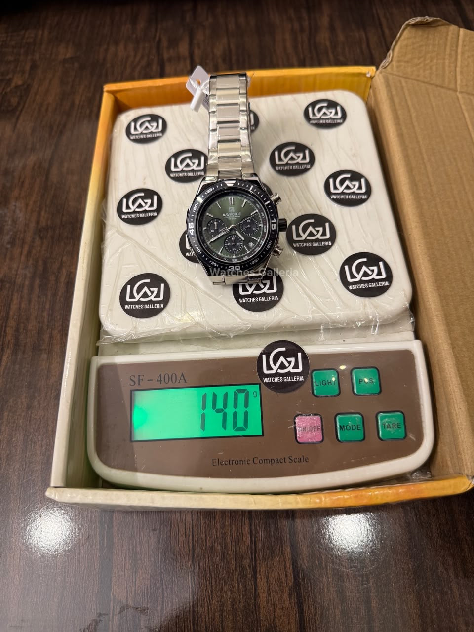 Naviforce NF8049 Watch Pakistan | Naviforce Men Watch | Naviforce Chain Watch | Silver Green Chronograph Watch
