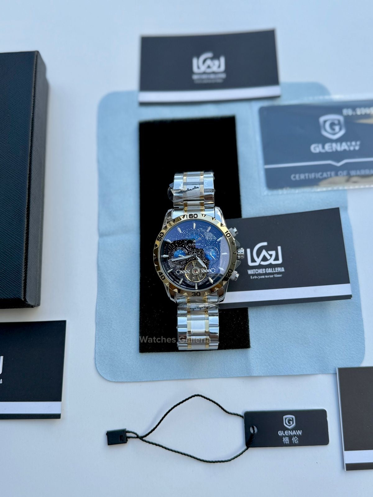 Glenaw Moonphase Automatic (Black/Gold) GL8919 Watches Galleria