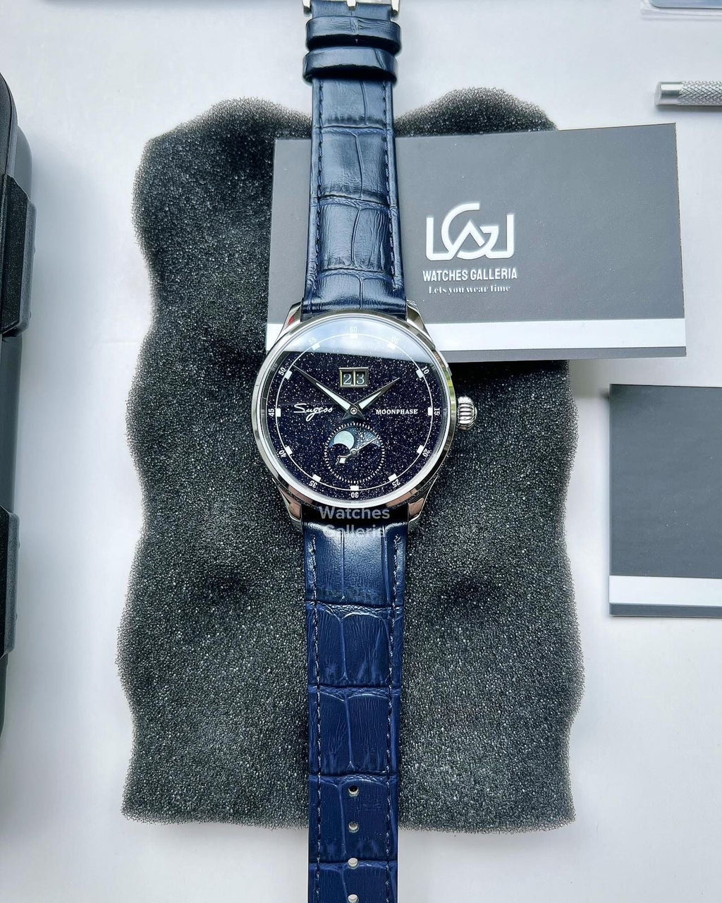 Sugess Moonphase Automatic (Blue) S401B Watches Galleria