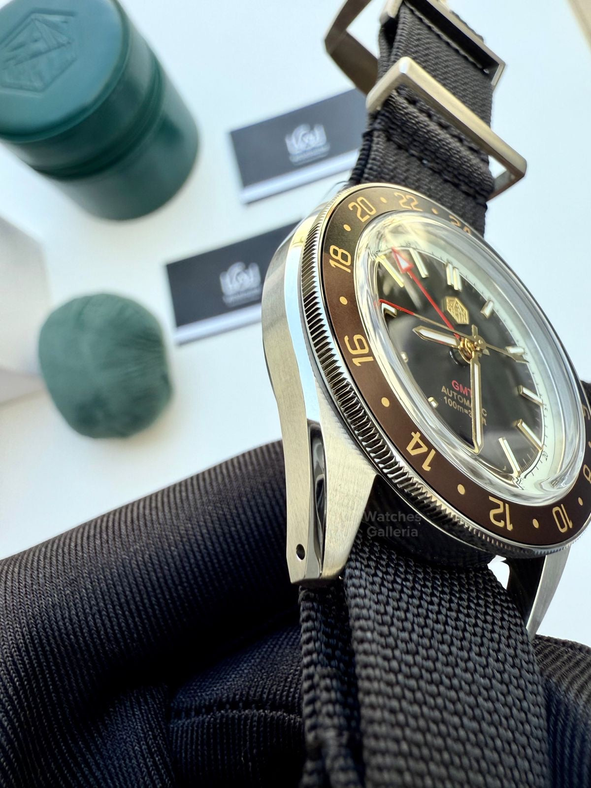 San Martin GMT RootBeer Automatic (Black Nato Straps) SN0116 Watches Galleria