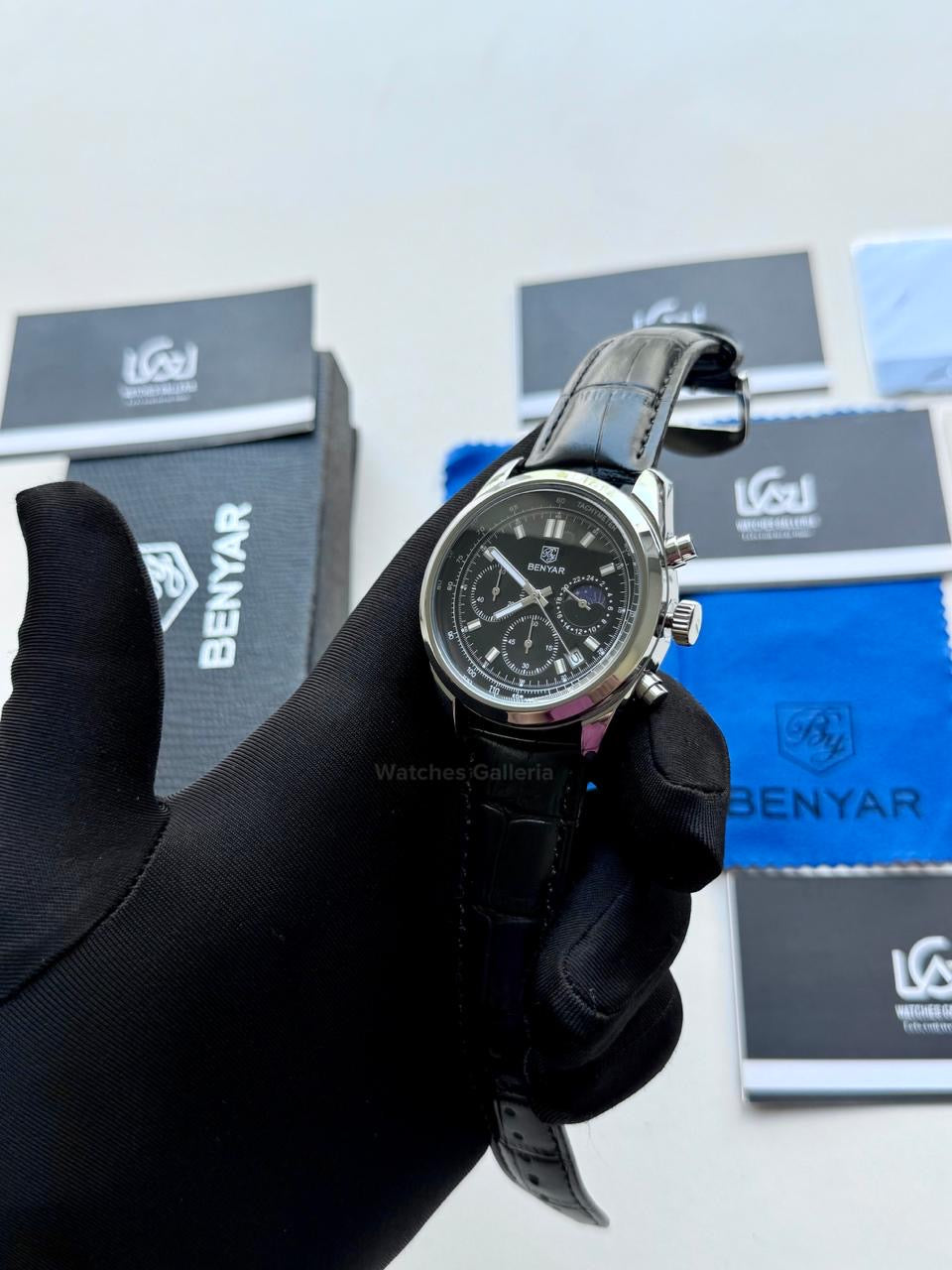 Benyar BY5193 Classic Moonphase Quartz (Black) Benyar in Pakistan