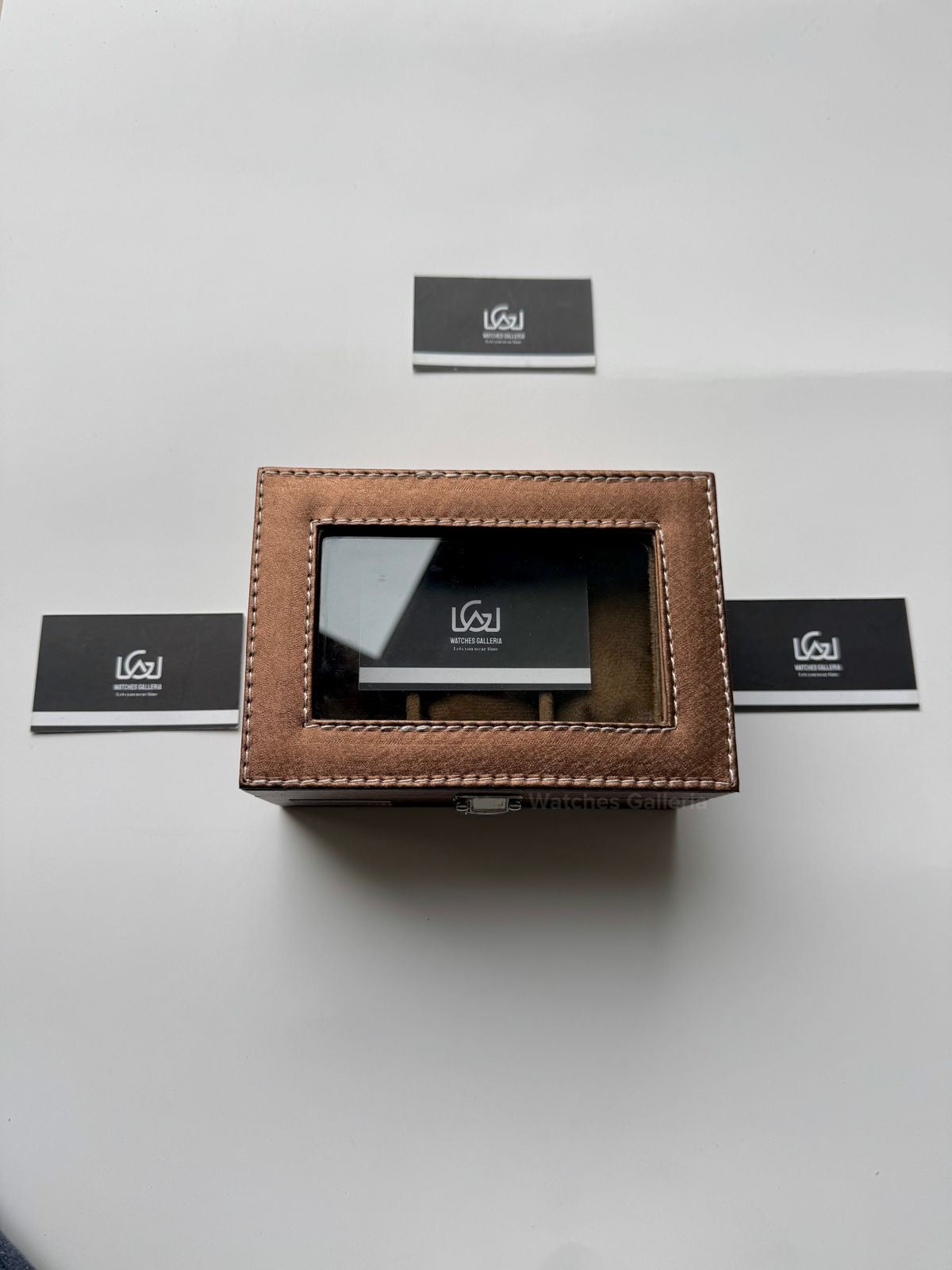 Watch Organizer Box (Brown) | 3 Slots Watch Box | Watch Storage Box | Watch Box