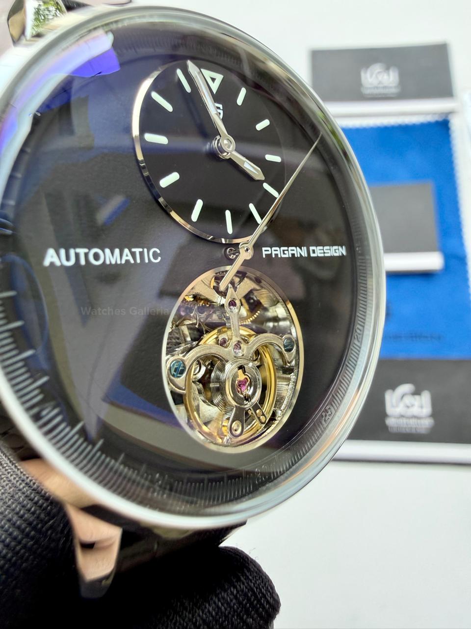 Pagani Design PD1796 Tourbillon Black in Pakistan – Luxury Automatic Mechanical Men’s Watch with Sapphire Crystal & Exhibition Back