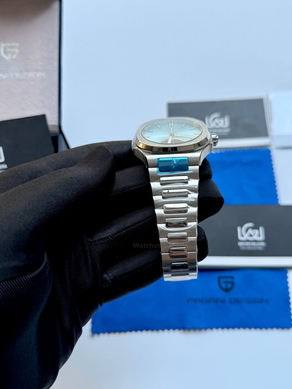 Pagani Design PDys025 Nautilus Flywheel Ice Blue 42mm Automatic Watch – Sapphire Crystal | E3251 Movement | 5ATM