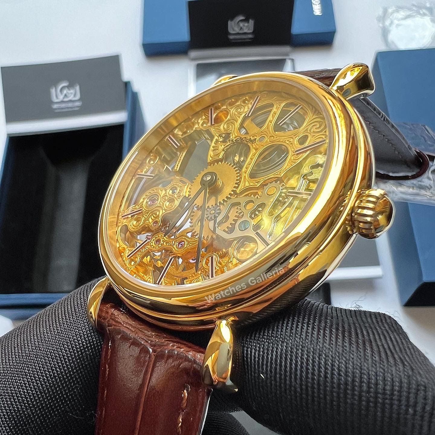 Sugess Skeleton Slimmaster Manual Wind (Brown Gold) SU3600 (Discontinued)