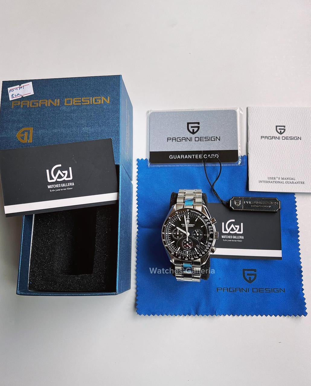 Pagani Design Speedmaster Moonwatch Quartz (Black) PD1701 V3