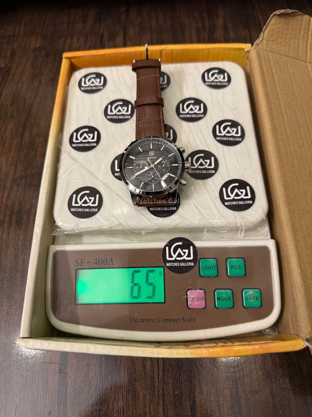 Benyar BY5104LE Classic Calendar Limited Edition Brown Black Chronograph Men’s Watch | Leather Strap | Quartz Movement | 30M Water Resistant