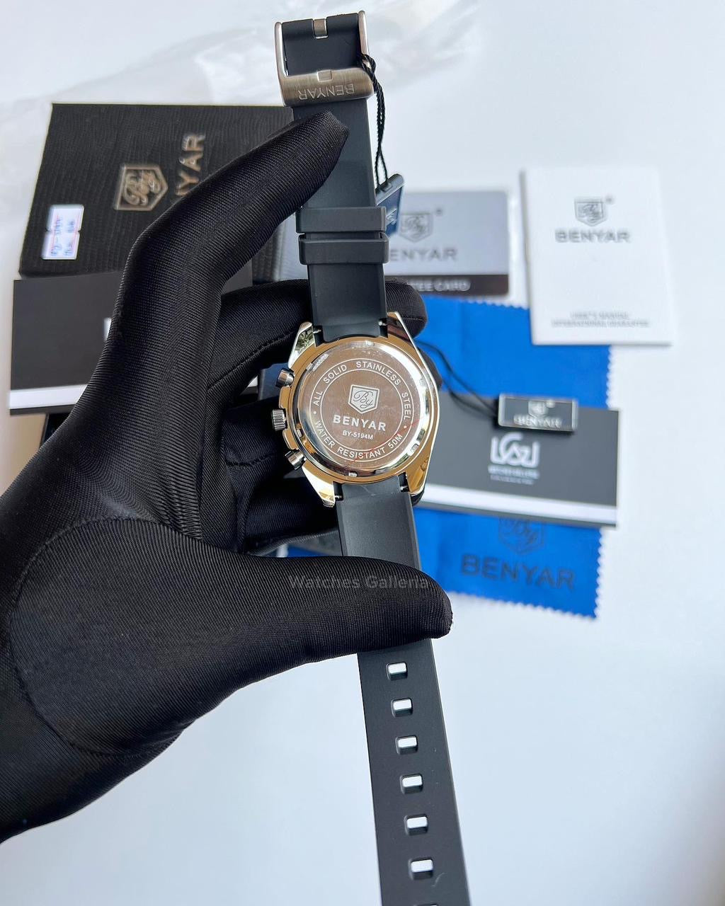 Benyar Black Bay Chronograph Quartz (Silver) BY5194