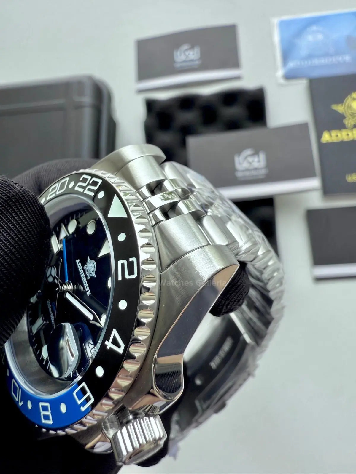 Addiesdive GMT Master Quartz (Batgirl) AD2050 Watches Galleria © Copyrights All Right Reserved