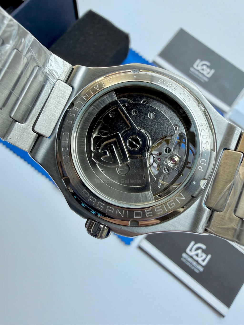 Pagani Design PDys025 Nautilus Flywheel Ice Blue 42mm Automatic Watch – Sapphire Crystal | E3251 Movement | 5ATM