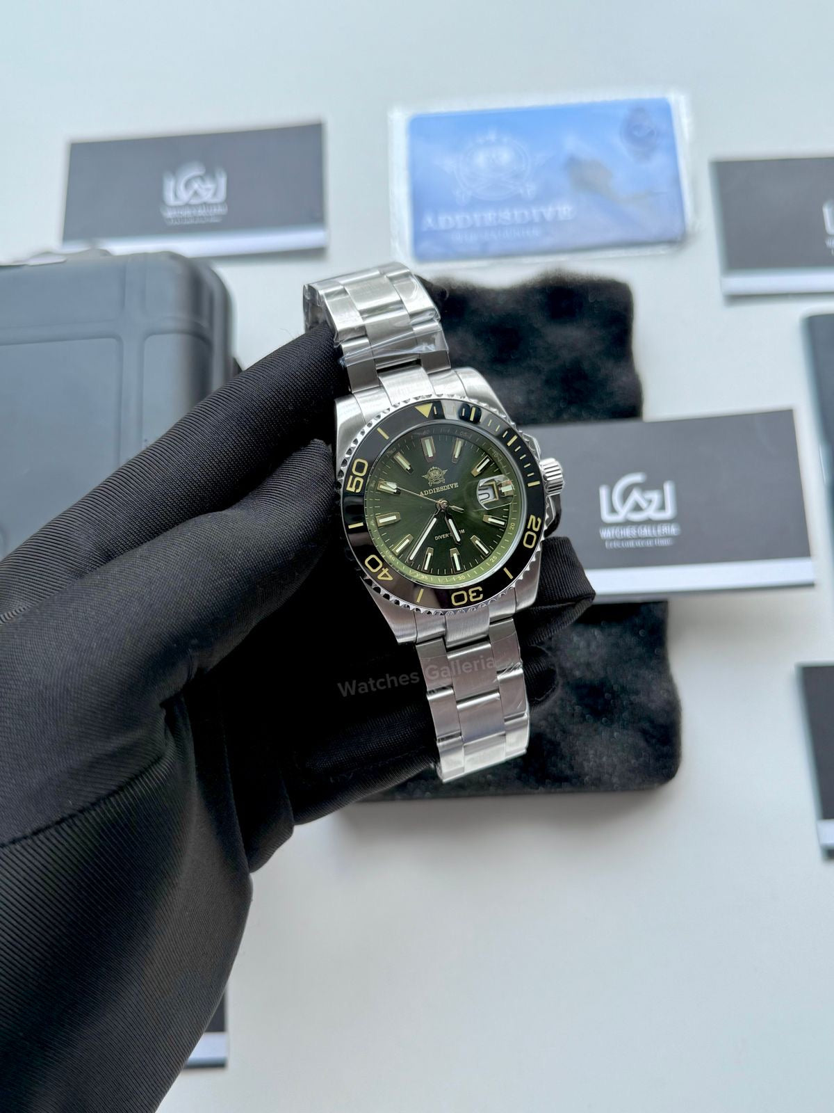 Addiesdive Submariner Quartz (Green) AD2510 Watches Galleria © Copyrights All Right Reserved