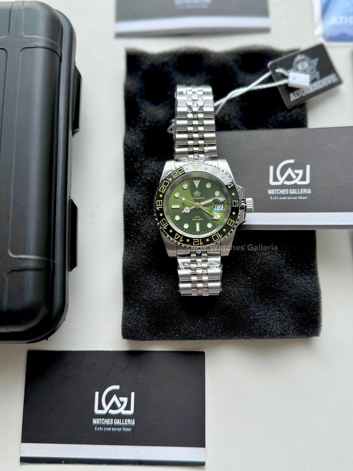 Addiesdive GMT Master Quartz (Green) AD2050 Watches Galleria © Copyrights All Right Reserved