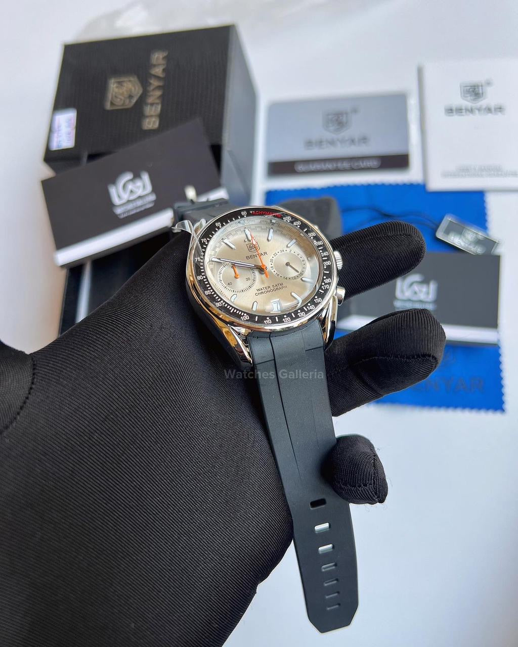 Benyar Black Bay Chronograph Quartz (Silver) BY5194