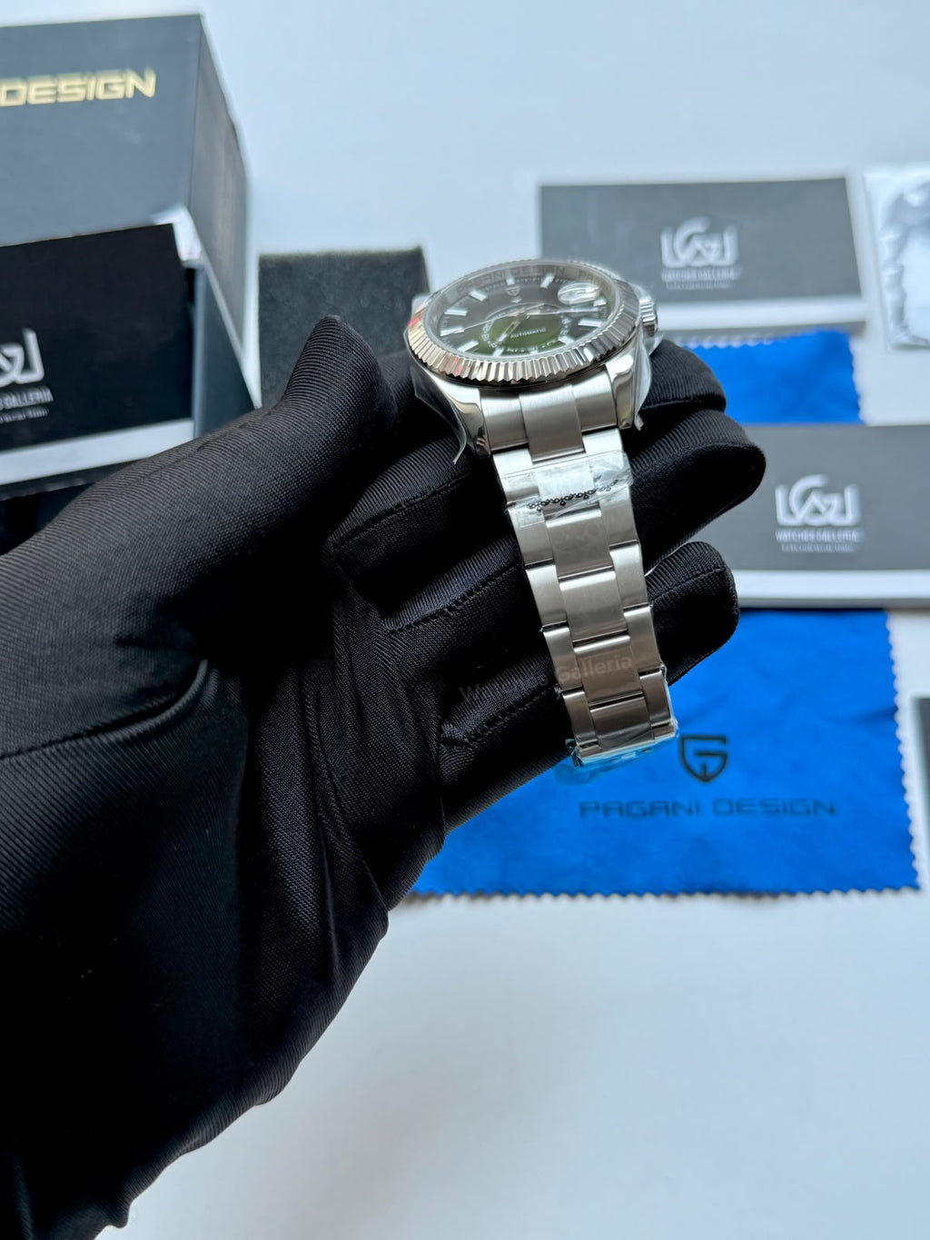 Pagani Design PD1888 Sky Dweller Black Automatic GMT Watch for Men Sapphire Crystal Original Pagani Design Watch Pakistan