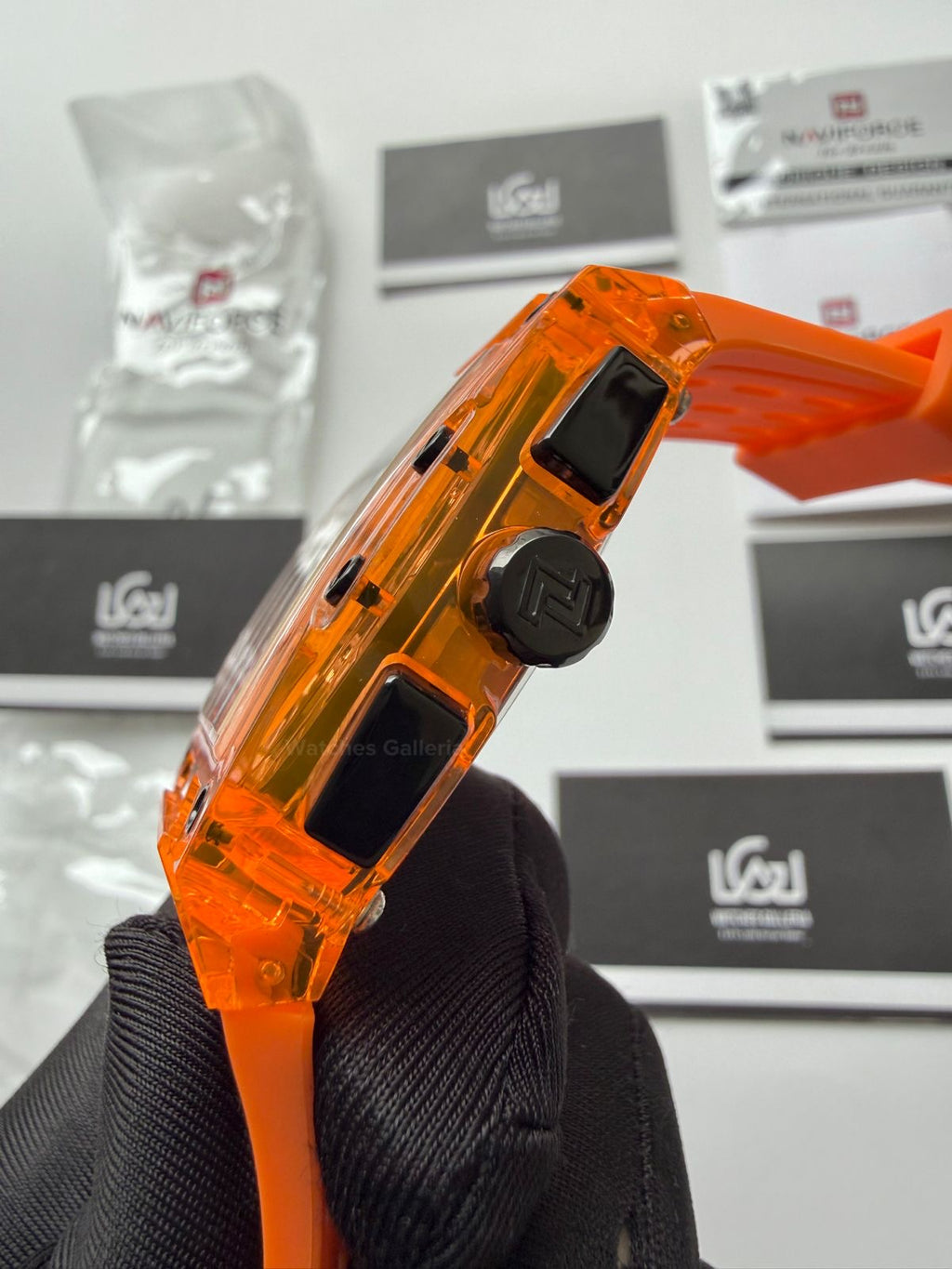 Naviforce NF7105 Tonneau Watch (Orange) Naviforce Watch in Pakistan