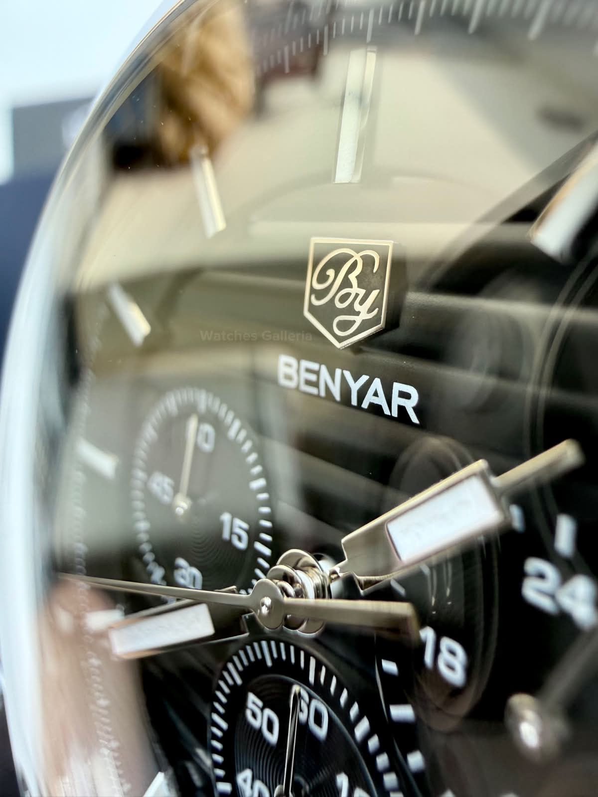 Benyar BY5104LE Classic Calendar Limited Edition Brown Black Chronograph Men’s Watch | Leather Strap | Quartz Movement | 30M Water Resistant