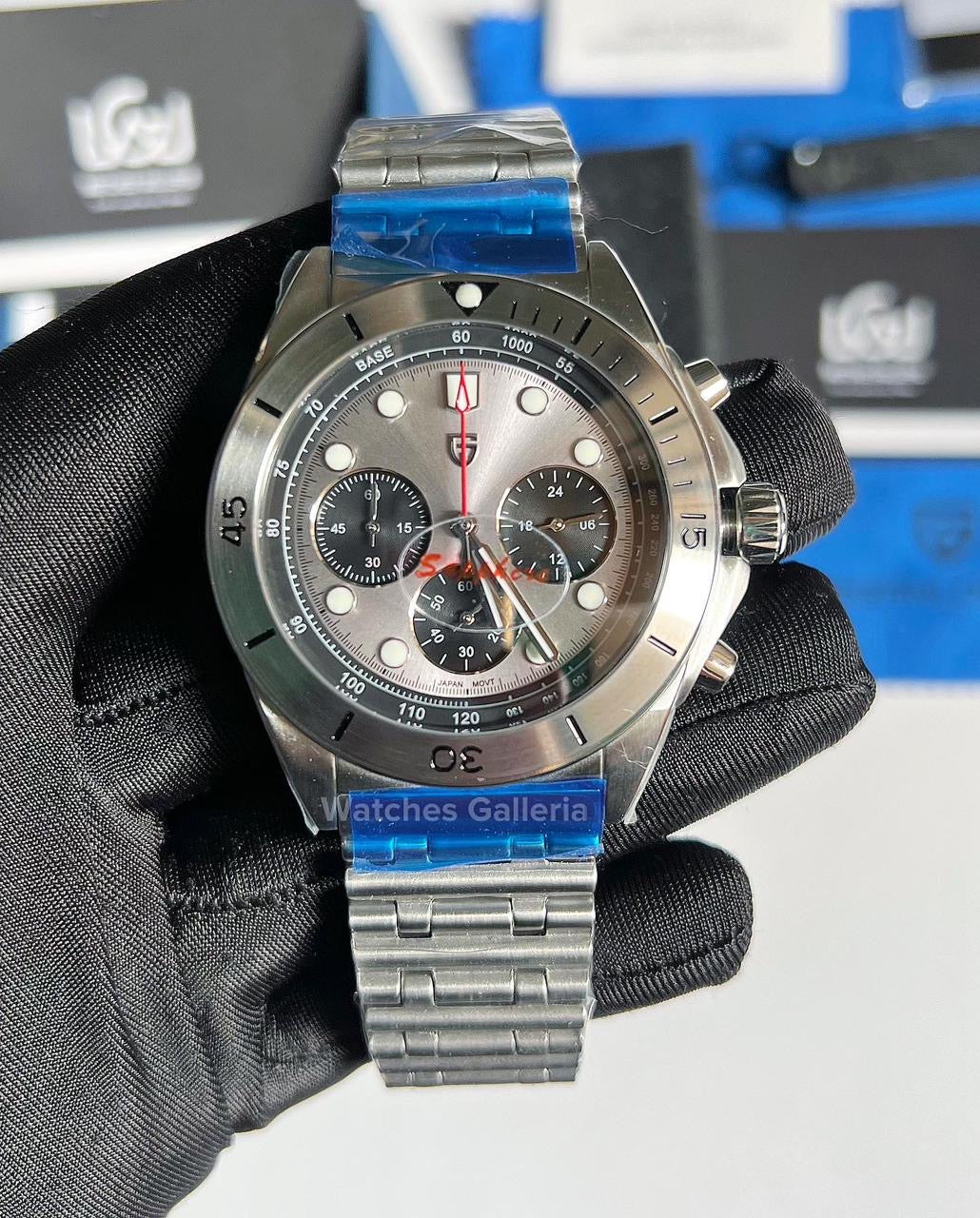 Pagani Design Chronomat W/ Rouleaux Bracelet (Silver) PD1705