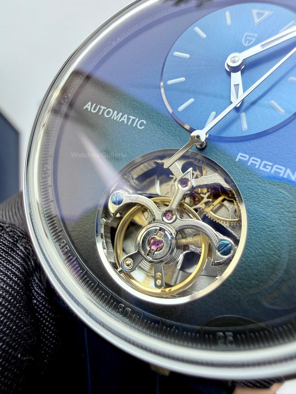 Pagani Design PD1796 Tourbillon Blue in Pakistan – Luxury Automatic Mechanical Men’s Watch with Sapphire Crystal & Exhibition Back