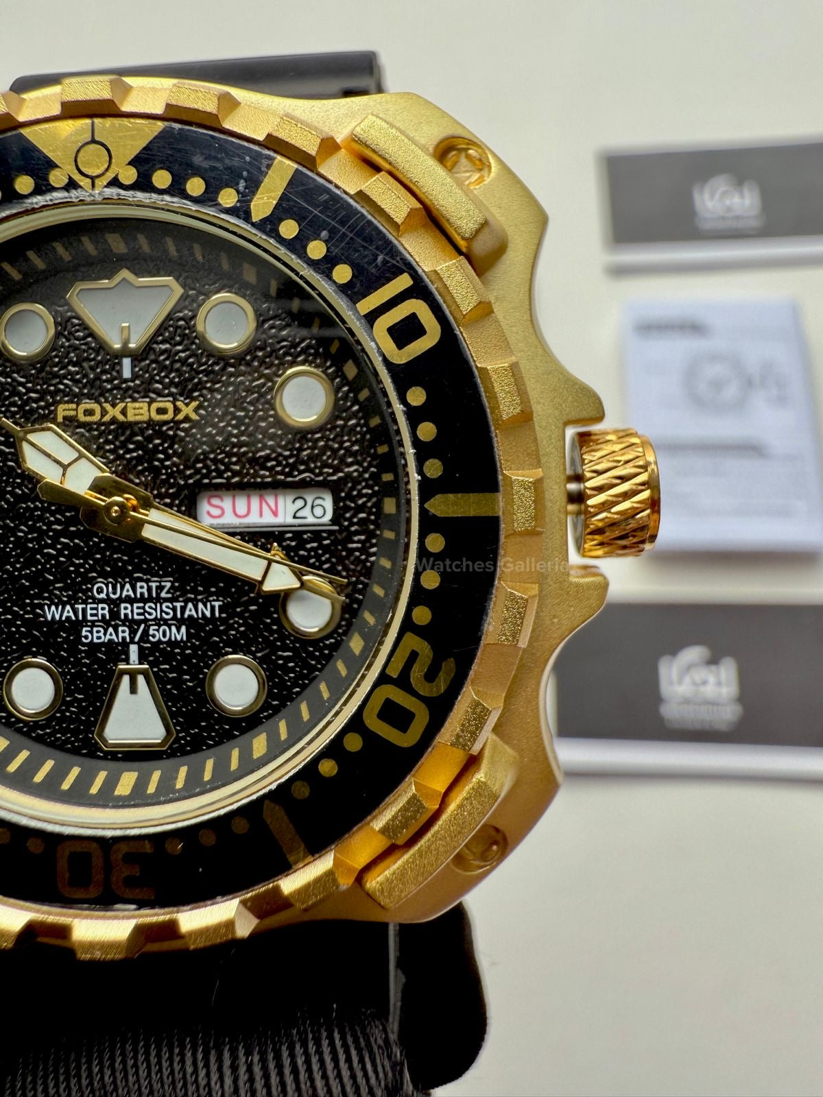 Foxbox Military Style (Gold Black) FB0044 Watches Galleria